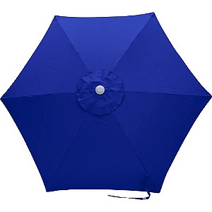Guarda-Sol 2.4m Tipo Ombrelone Poliéster Praia Jardim Azul