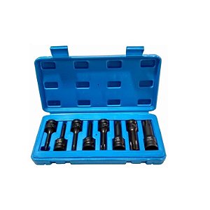 Kit Jogo Soquete Impacto Torx 30 À 90 - 1/2 8 Peças