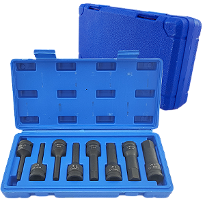 Kit Jogo Soquetes Allen Cr-Mo 5-19 Impacto 8 Peças 1/2