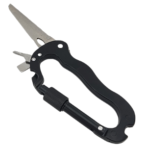 Canivete Tipo Mosquetão Chaveiro Multifuncional 6x1 Trilha