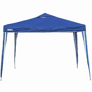 Tenda Gazebo Dobrável em Poliéster Azul 300x300cm Kala Praia