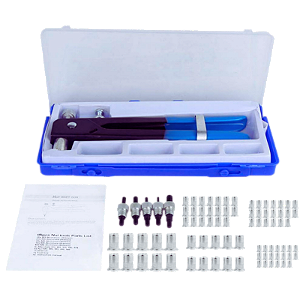 Kit Alicate Rebitador Porca Rebite M3 M4 M5 M6 E M8 + Roscas