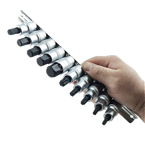 Kit Jogo Soquete 1/2" Allen e Torx 10 PÇS CR-V