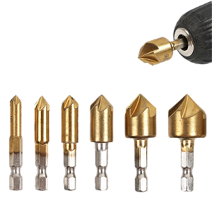 Broca Escareada Escareadora 6 Peças 6mm~19mm 1/4" HSS