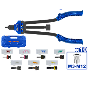 Rebitador Rebite Rosca Porca M3-M12 " + 70 Insertos