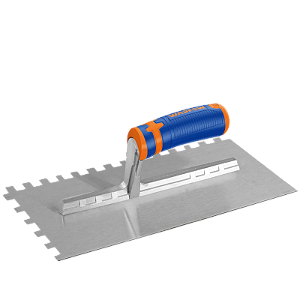 Desempenadeira Dentada Lisa Inox 28x12cm Gesso Massa Corrida