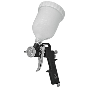 Pistola Pintura Gravidade Bico 1.5 Copo Branco Leque 18-25cm