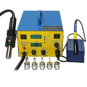 Estação Solda 50W 200-480C e Soprador AR 350W 150-500C 110V