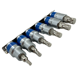 Kit Jogo De Chave Soquete Multidentada 6 Peças 1/2 Crv