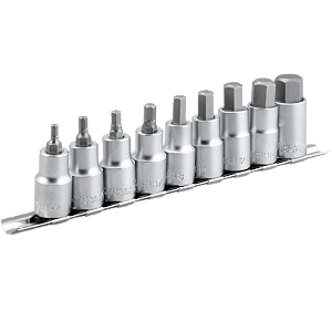 Kit Jogo Soquetes Pito Allen Encaixe 1/2" 4 mm a 17 mm