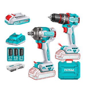 Kit Chave Impacto e Furadeira de Impacto + 2und Baterias 20V