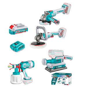 Kit Pistola Pintura, Lixadeira, Politriz, Esmerilhadeira 20v