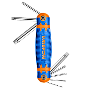 Kit Jogo Torx de Bolso Com Furo T9-T40 Bicicleta Oficina