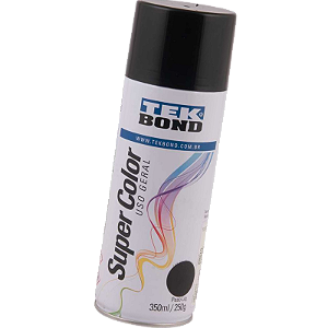 Tinta spray preto brilhante, 350 ml, TEKBOND
