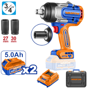 Chave de impacto 3/4" 20V 2Baterias 5AH +Acessórios-Caminhão