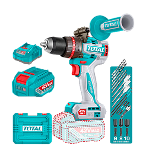 Parafusadeira TOTAL Profissional 42V 99NM 13mm 2 Baterias