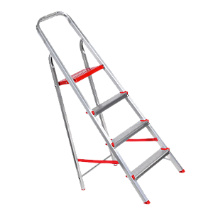 Escada de Alumínio 4 Degraus Até 120Kg 76cm Obra