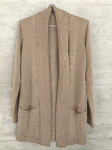 BLUSA CASUAL TRCÔ ABERTA  CONHAQUE