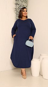 VESTIDO BB MANGA LONGA PLUS SIZE