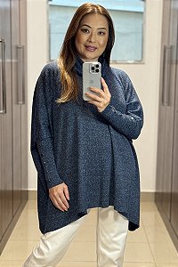PONCHO BOTÃO MANGA AZUL (veste 44/60)