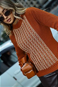 BLUSA 2 CORES TRABALHADA