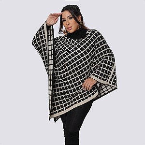 PONCHO QUADRICULADO BICO
