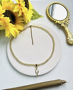 Colar Chuck Dourado Espelho de Oxum