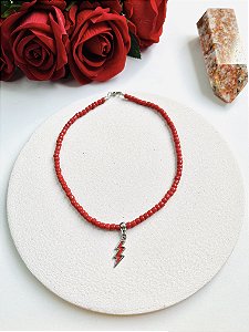 Colar Chuck Raio de Iansã - Vermelho