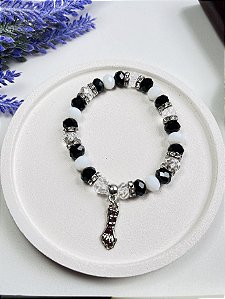 Pulseira Preto Velho - Cristais com Figa
