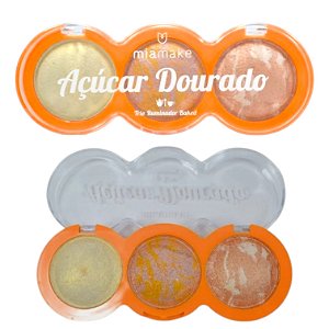 Trio Paleta de Iluminador Açucar Dourado Mia Make