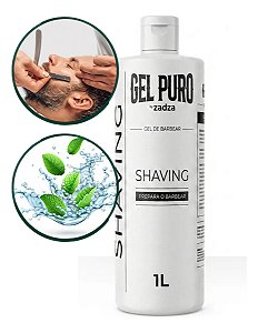 1kg Shaving Gel Creme De Barbear Mentolado Gel Puro By Zadza
