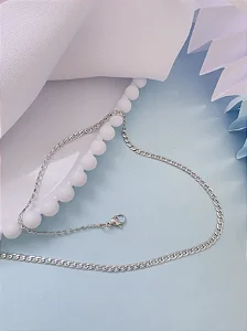 CORRENTE GRUMET 3MM 60CM - AÇO INOX