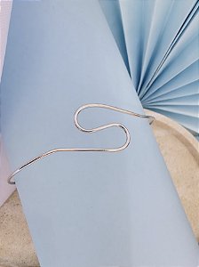 BRACELETE ANTEBRAÇO EM S CURVO - AÇO INOX