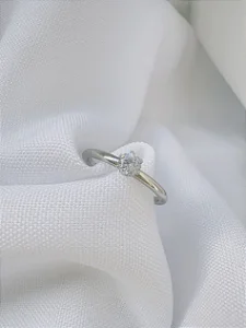ANEL SOLITARIO CRISTAL 2MM - AÇO INOX