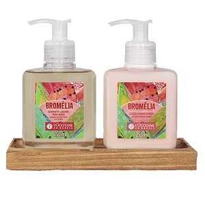 Combo Lavabo Broméla: Loção, Sabonete e Suporte