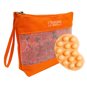 Necessaire com Sabonete Massageador de Caju