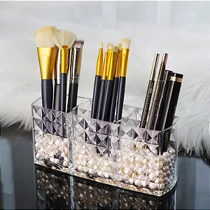 Porta Pincel Diamante Organizador Acrílico