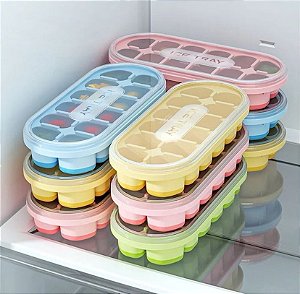 Forma De Gelo Com Tampa Flexivel