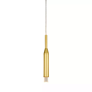 Pendente Cilindrico 19x2,5cm Aluminio e Acrílico Dourado GSG PD11