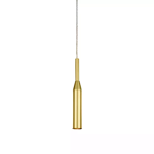 Pendente Cilindrico 17x2,5cm Aluminio Dourado GSG PD10
