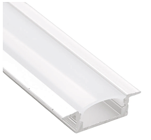 Perfil de Embutir 17x07MM 2M Branco GSG PE01