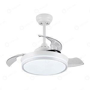 Ventilador com Luminária LED 37x91,4cm Branco Embu EBVL80331