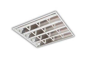 Luminária de Embutir 3 Aletas Brancas 2xT8 5,5x15x61,8cm GSG LE24