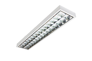 Luminária de Sobrepor 14 Aletas 2xT8 7x26x125,5cm GSG LS30
