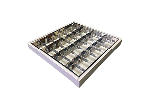 Luminária de Sobrepor 6 Aletas 4xT8 7x62x63cm GSG LS31