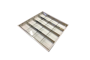 Luminária de Embutir 3 Aletas 2xT8 5,5x15x61,8cm GSG LE54