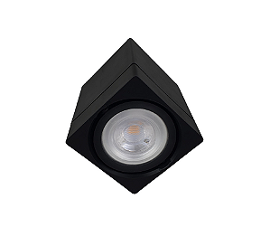 Spot de Sobrepor Quadrado para PAR20 12,5x9x9cm Preto GSG SP06