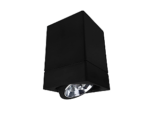 Spot de Sobrepor Quadrado para AR70 12,5x9x9cm Preto GSG SP09