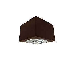 Spot de Sobrepor Quadrado para AR111 12,5x8,5cm Marrom GSG SP17