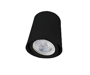 Spot de Sobrepor Redondo para Dicroica 7,5x6,5cm Preto GSG SP30